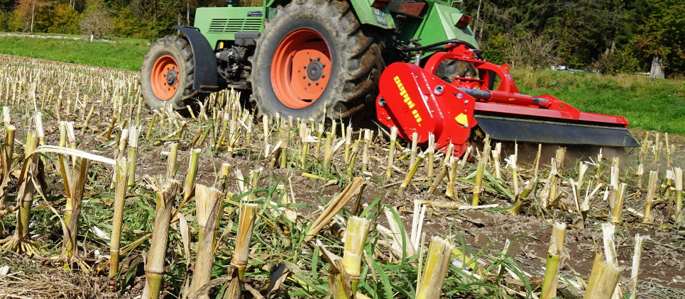 Schlägelmulcher mit niedrigem Profil
