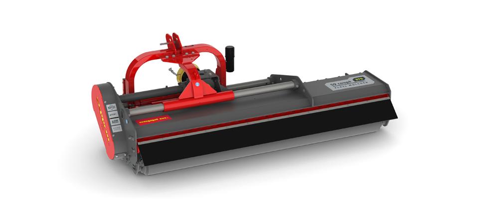 Flail mulcher with low profile