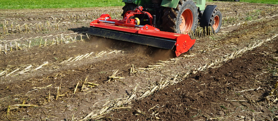 Schlägelmulcher mit niedrigem Profil