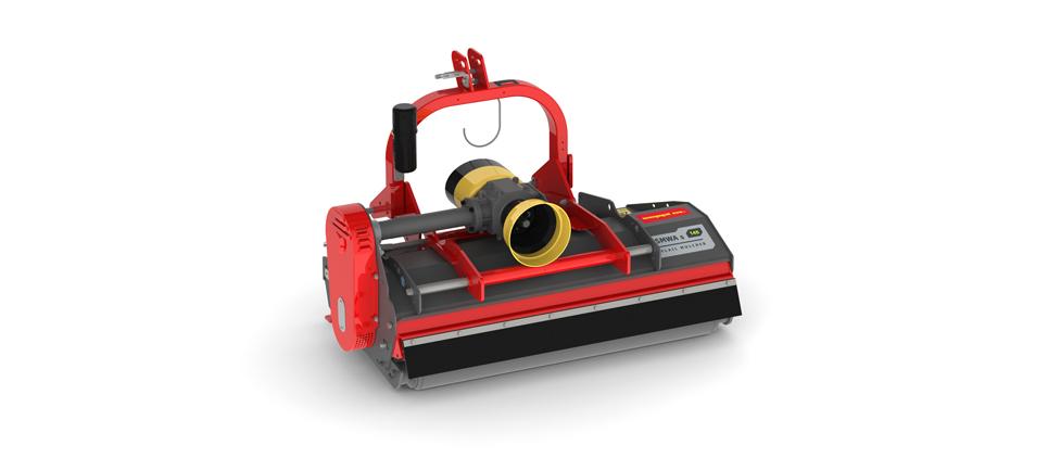 Rendering Mulching mower for orchards and vineyards.
