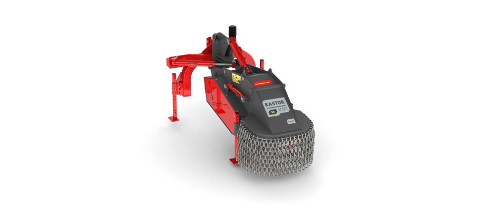 Stump grinder with rotating cutting disk.