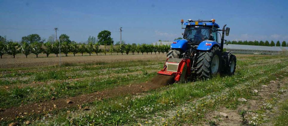 Mehrzweck-Fräse zum Entfernen von Wurzelstöcken, Fräsen des Bodens und Zerkleinern von Steinen.