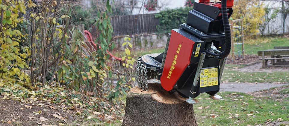 KASTOR hyd Fresadora para excavadoras Eliminar cepas hasta 50 cm de profundidad y de todo diámetro