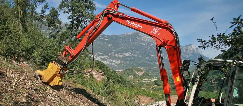 MIDI-KASTOR hyd Fresa para cepas para excavadoras de 5 a 15 t