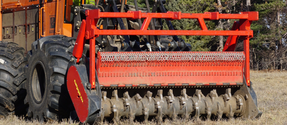 una trituradora forestal muy potente